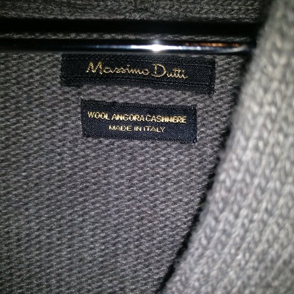 Massimo Dutti Gray WOOL+CASHMERE+ANGORA Cape Poncho Pullover w/Measurements - Picture 1 of 14